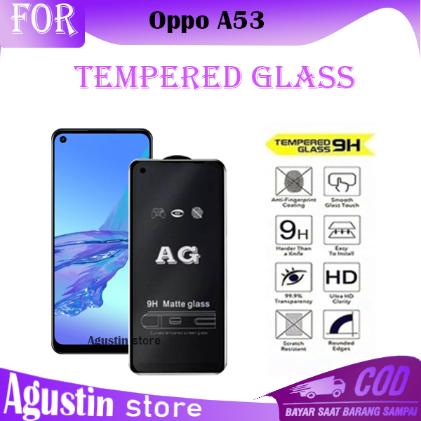 Tempered Glass Oppo A53 A53 5G A53s A53s 5G Anti Gores Anti Glare Full Layar Anti Minyak