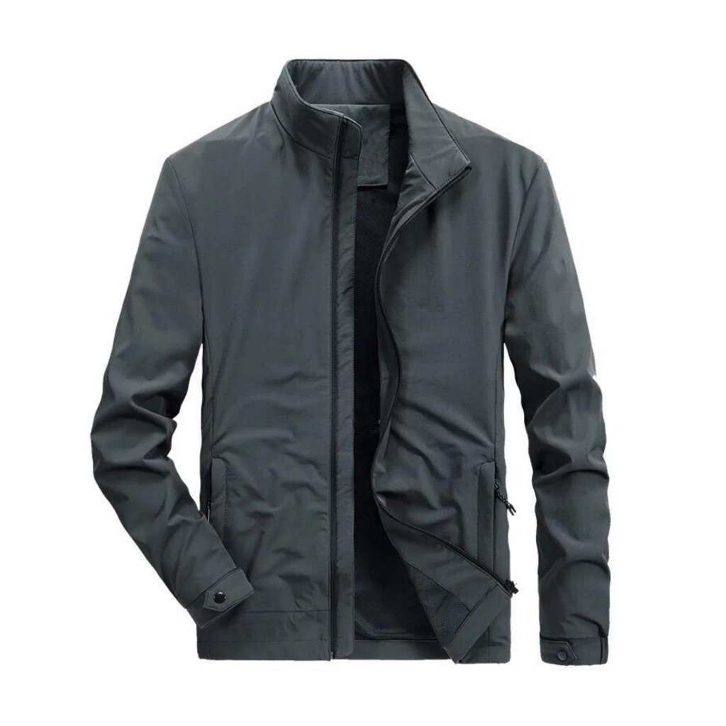 JAKET PRIA HIGH COLLAR TASLAN WATERPROOF