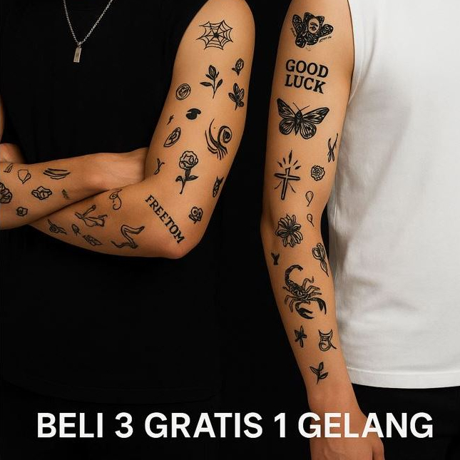 Semi Permanent Bahu tangan lengan tattoo tato temporary temporer tahan lama tatto sticker fruit ink