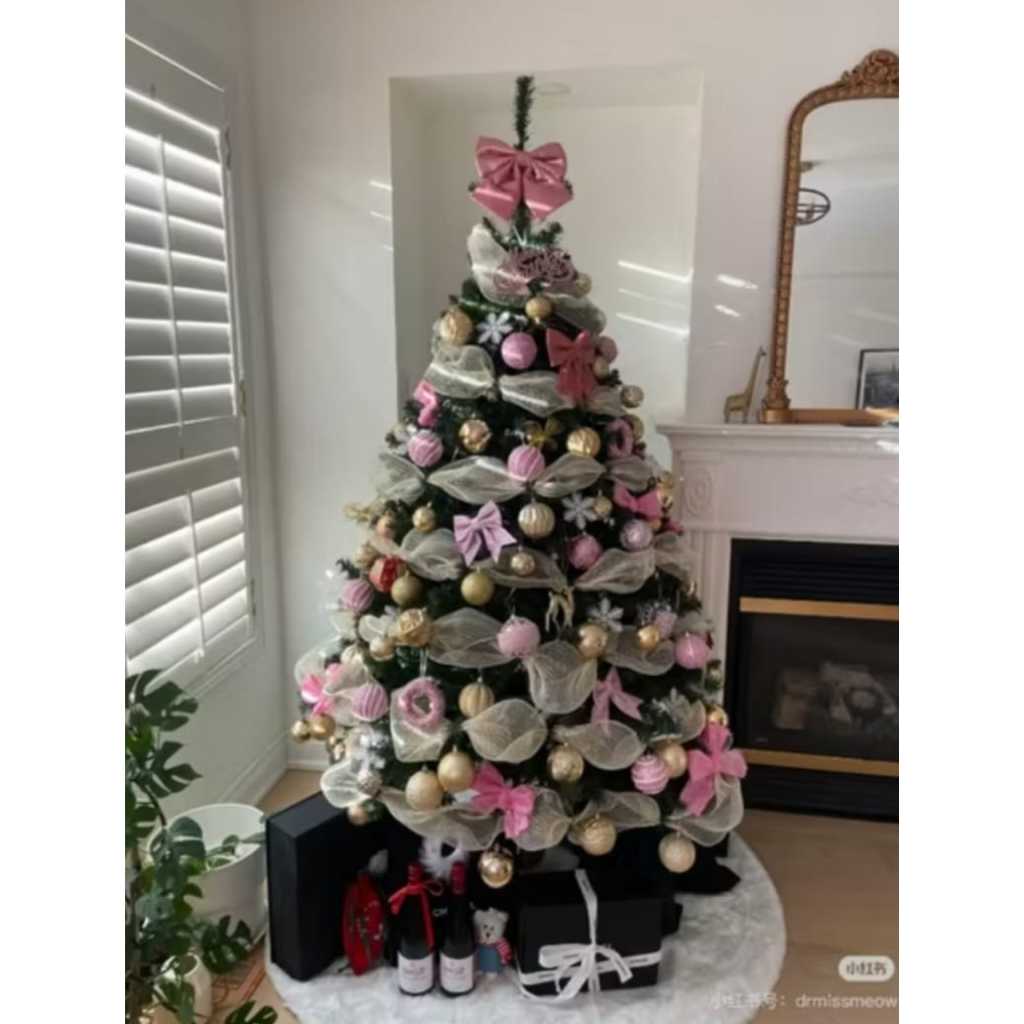 Pohon Natal 150 cm & 120 cm Lengkap Hiasan dan LAMPU Tumblr /Hiasan Dekorasi Natal