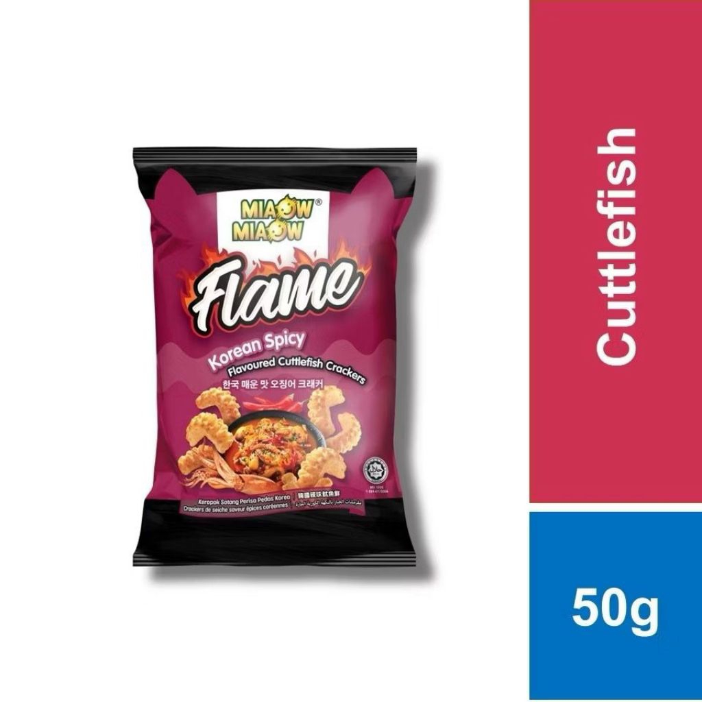 

MIAOW MIAOW FLAME KOREAN SPICY FLAVOR CUTTLEFISH CRACKERS