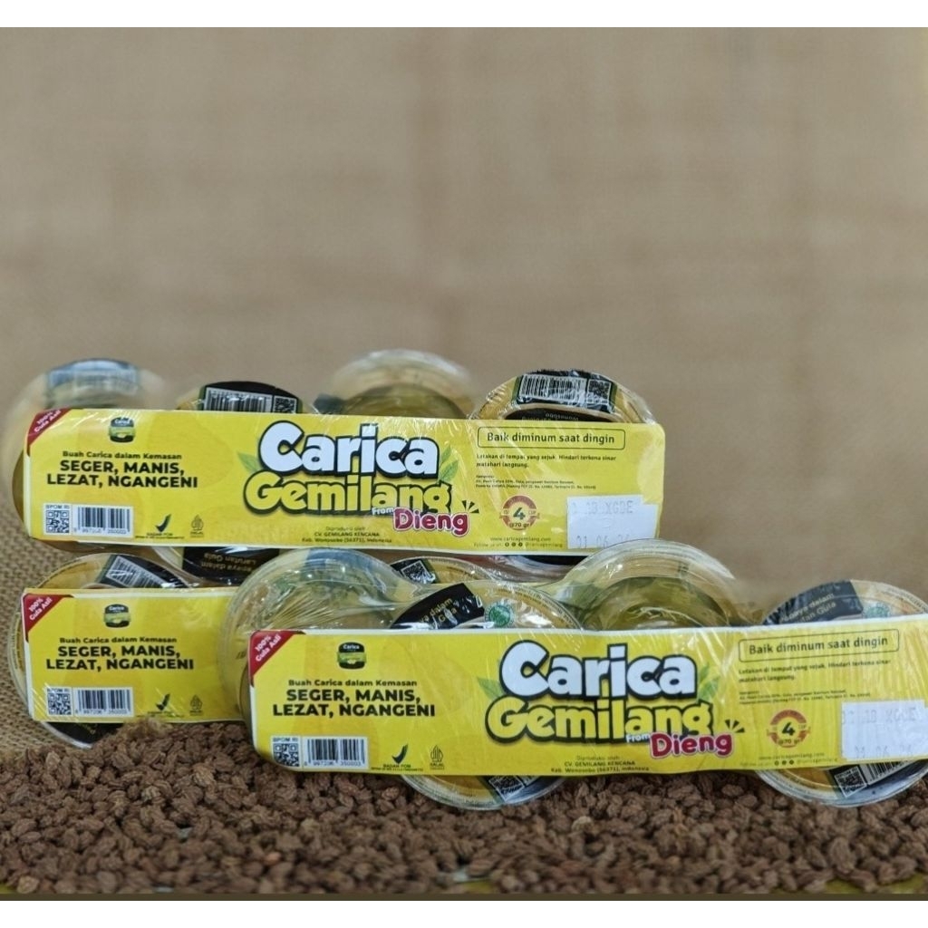

BARU!!! CARICA DIENG CARICA GEMILANG PREMIUM ISI 4 CUP UNYIL