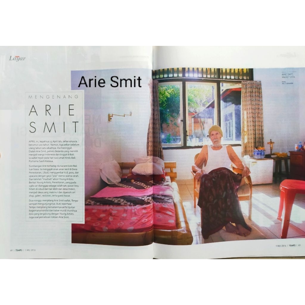 Majalah Tempo 25 April 2016 - Layar : Mengenang Arie Smit