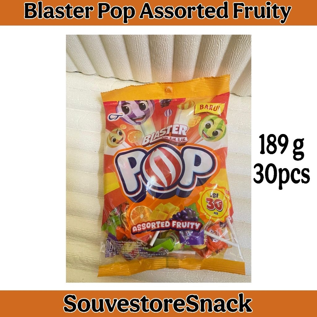 

Blaster Pop Assorted Fruity 189g isi 30pcs