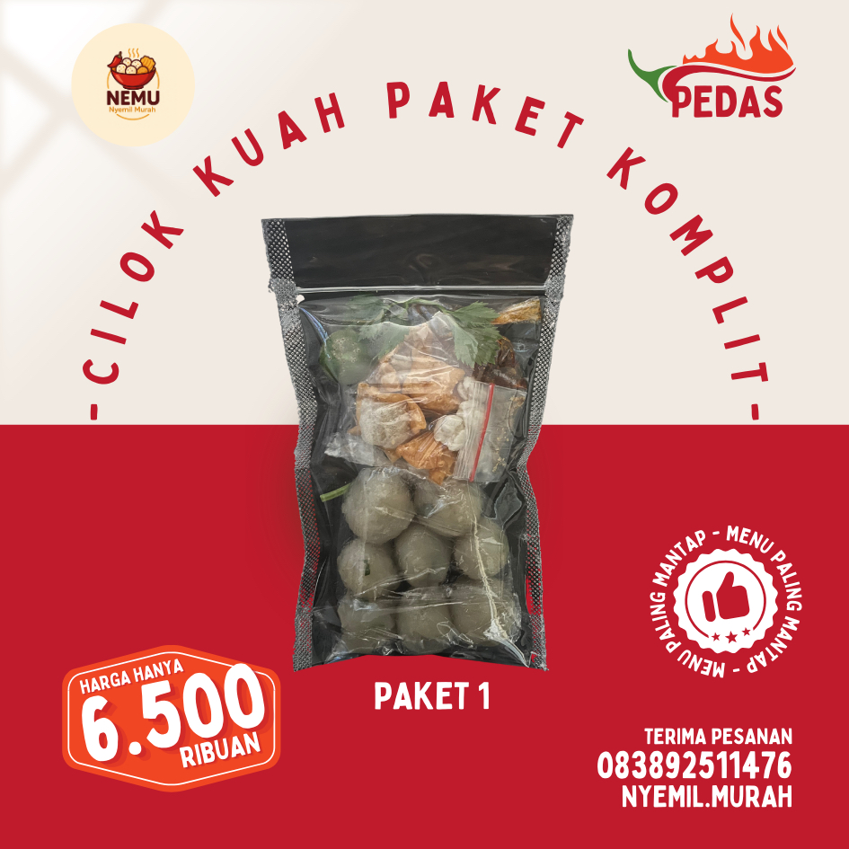 

Cilok Kuah Pedas Instan Paket Komplit - Nemu Nyemil Murah