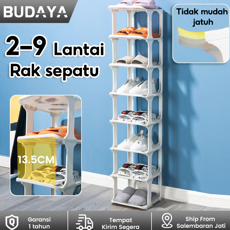 Rak Sepatu Minimalis Susun Rak Sepatu Plastik Kuat Tebal Rak Sepatu Multifungsi Mudah dipasang