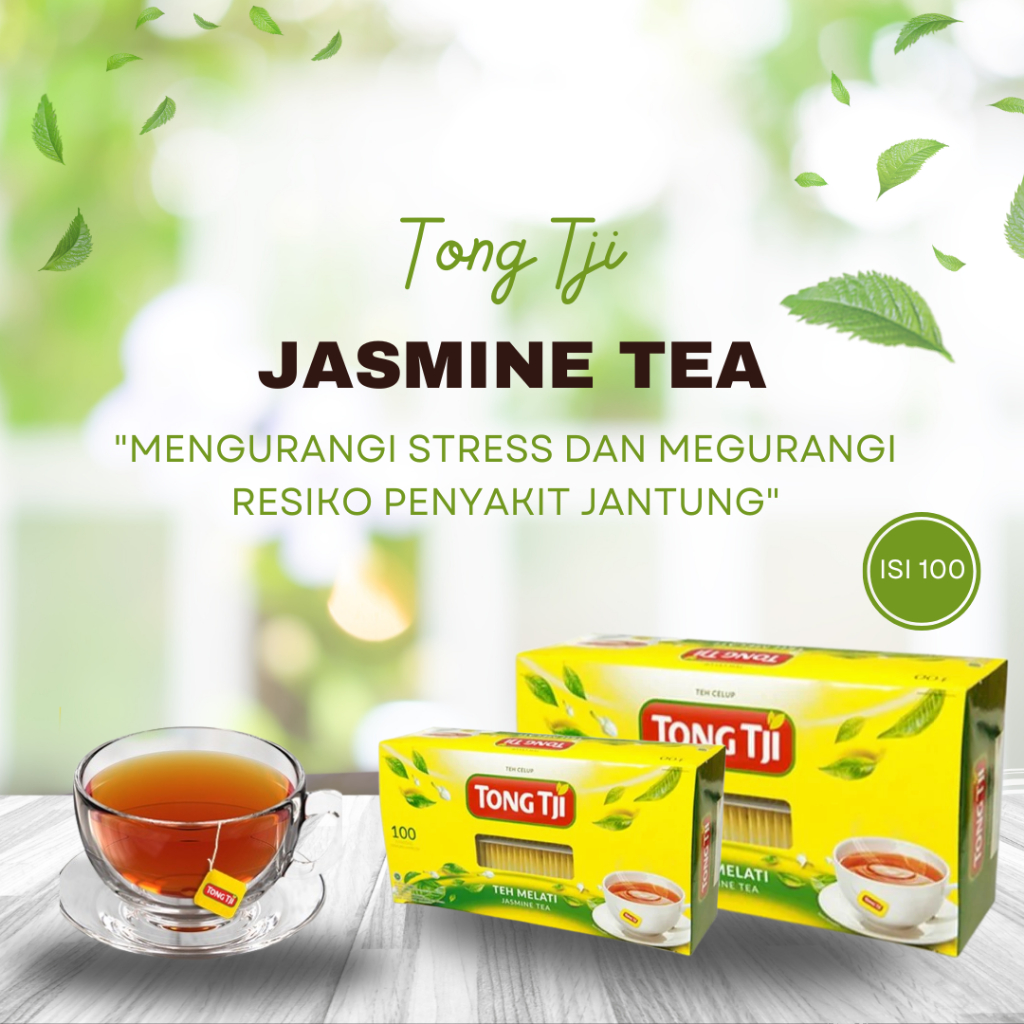 Teh Tong Tji / Tong Tji Jasmine Tea / Teh Celup Amplop 1 Pack Isi 100 Sachet