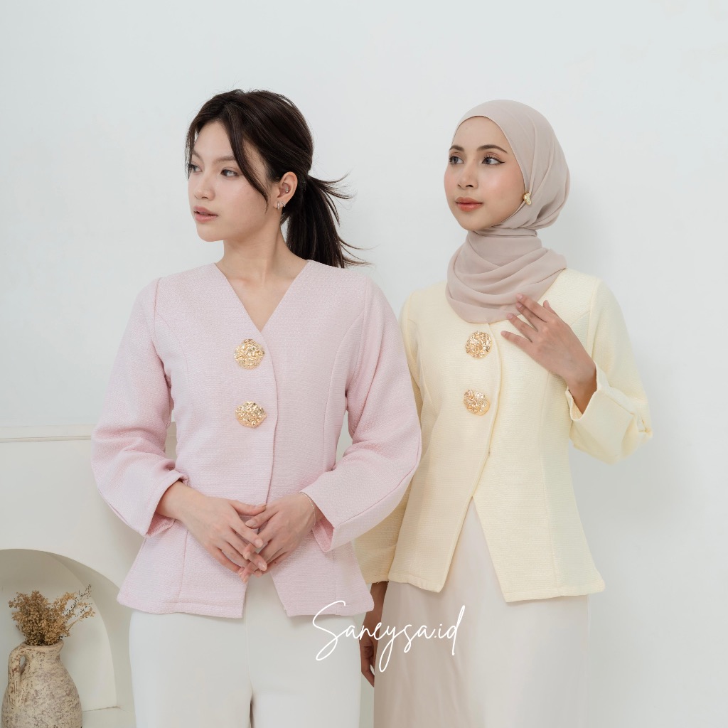 TERBARU Lucy Top - Atasan Wanita Lengan Panjang - Blouse Wanita - Kemeja Wanita Fitted