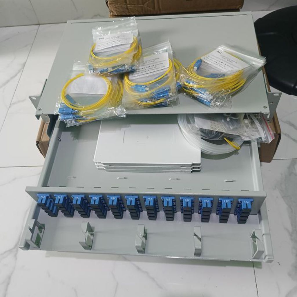 otb 48 core paz lengkap pigtail sc upc/OTB 48 CORE Original paz