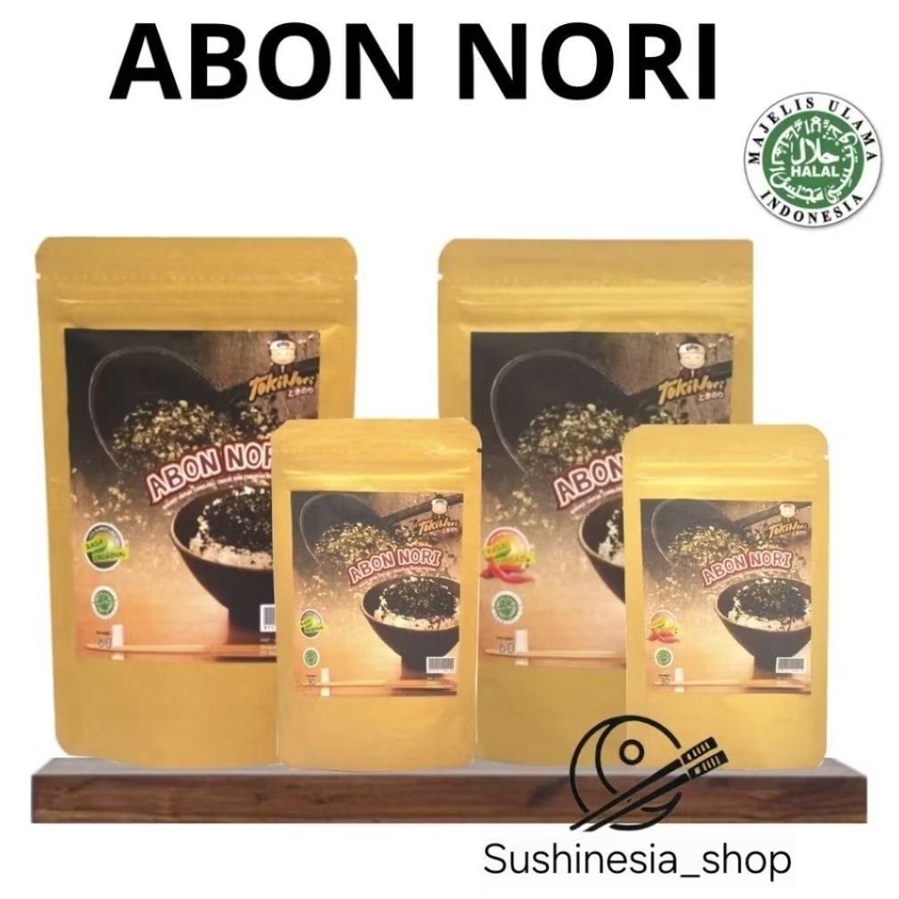 

Abon Nori 30gr tokinori sesame original pedas abon rumput laut tabur mentai bawang goreng seaweed toping halal mui dan bpom promo