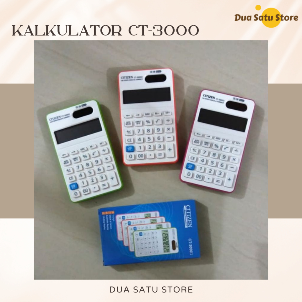 

Kalkulator Saku Citizen CT - 3000 Mini