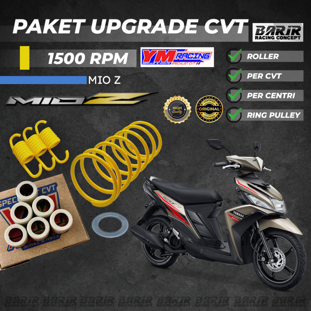 Paket Upgrade CVT MIO Z YM Racing 1500 RPM Ori