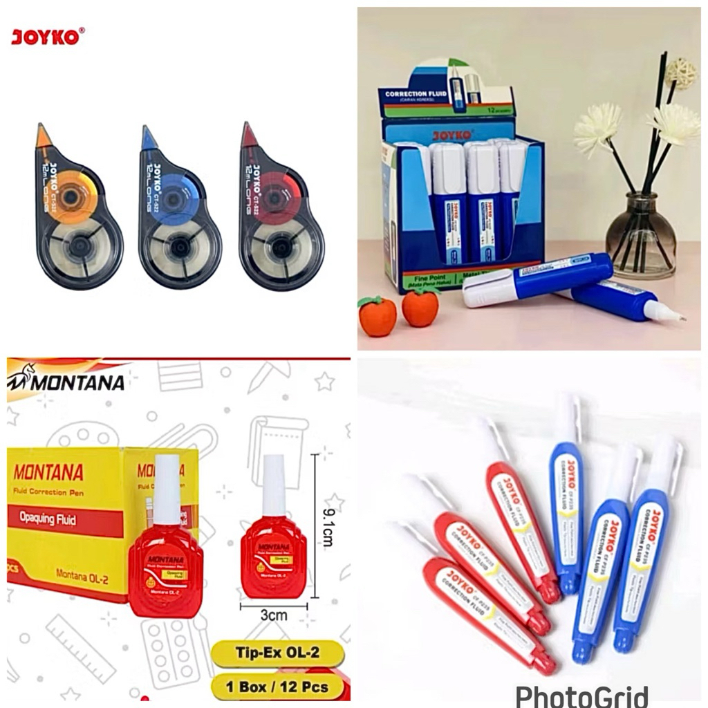 tipex joyko / tipex montana / tipex bagus / tipex kertas / tipex murah / tipex cair