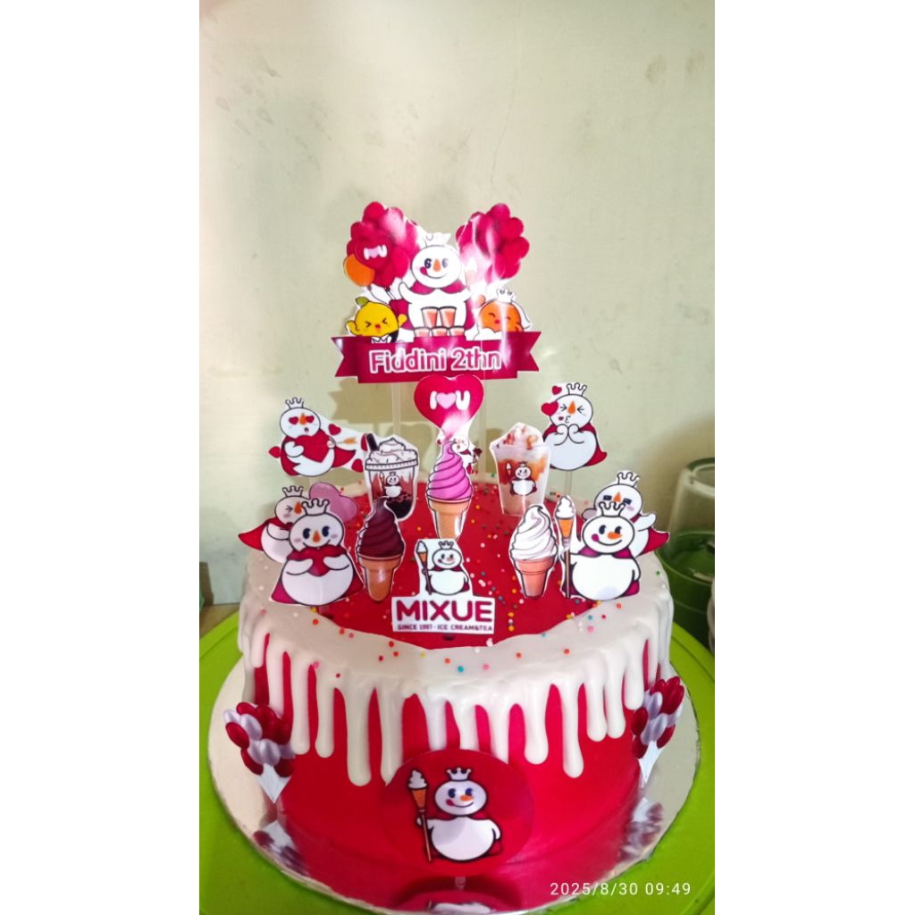 KUE ULTAH Tema MIXUE