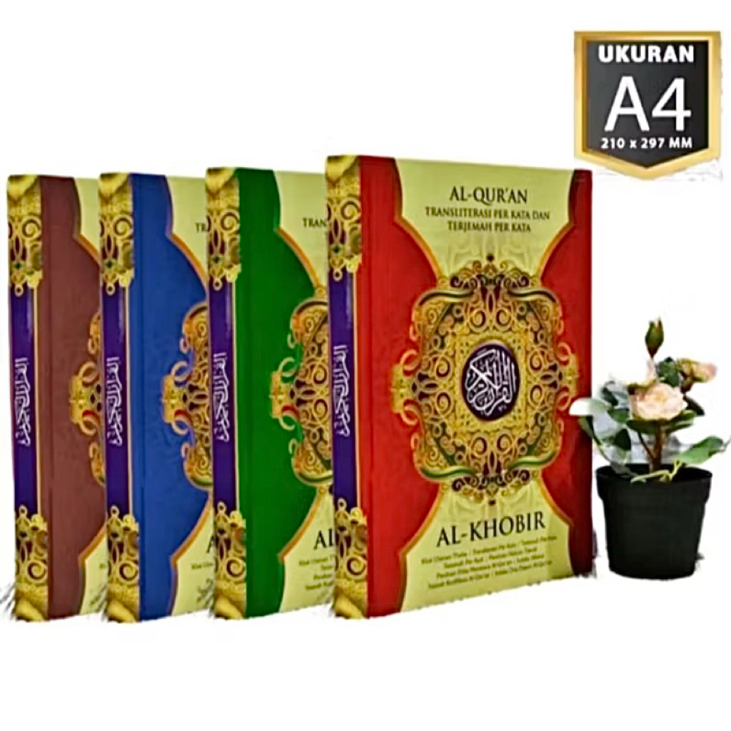 AL Quran AL Khobir A4 (besar) AL Quran perkata + transliterasi  AL Quran tajwid / AL Quran besar
