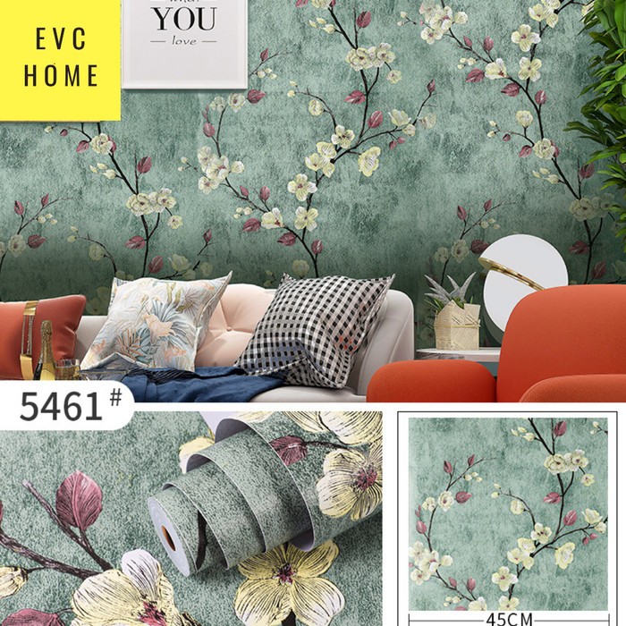 Wallpaper Sticker Dinding Motif Bunga Sakura 45cm x 10m - wallpaper dinding 10 meter