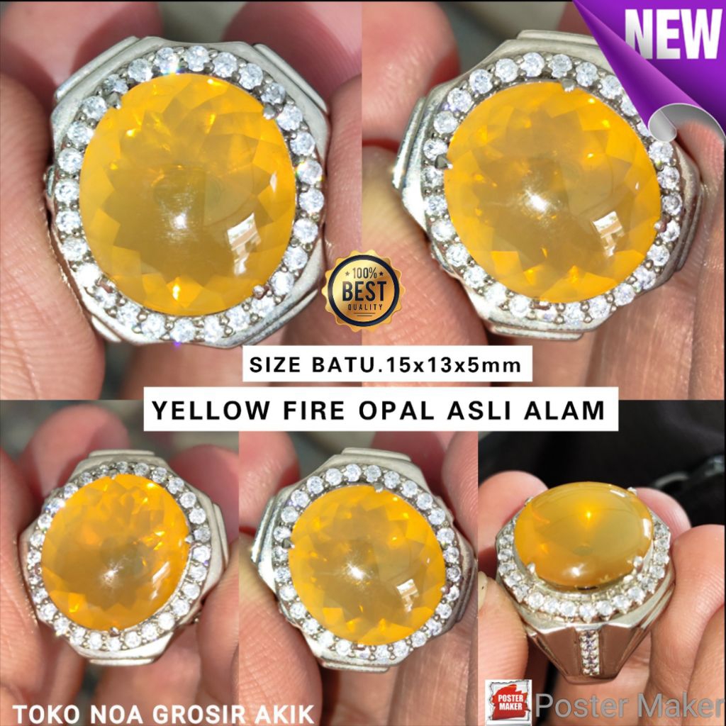 CINCIN KUNING FIRE OPAL JUMBO PROMO NEW