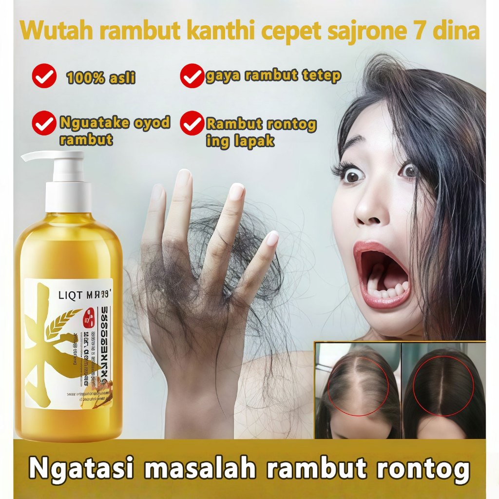 Shampoo Tuwuh Rambut Cepet 500ml Sampo Anti Rambut Rontok Sampo Anti Rambut Rontok lan Sampo Anti Ke