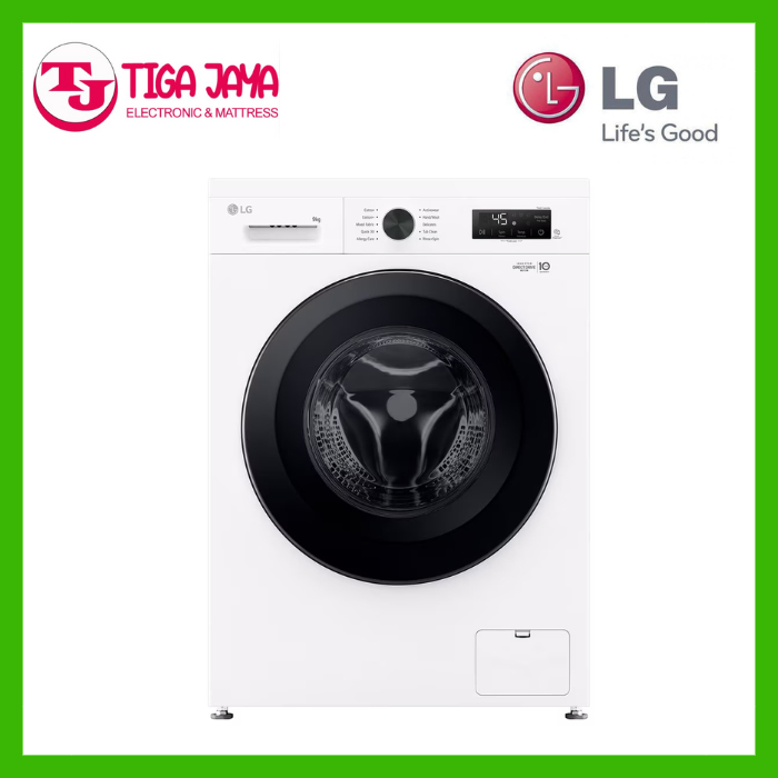LG FB1209S6WB MESIN CUCI FRONT LOADING 9 KG INVERTER DIRECT DRIVE SMART DIAGNOSIS LG FB1209S6WB
