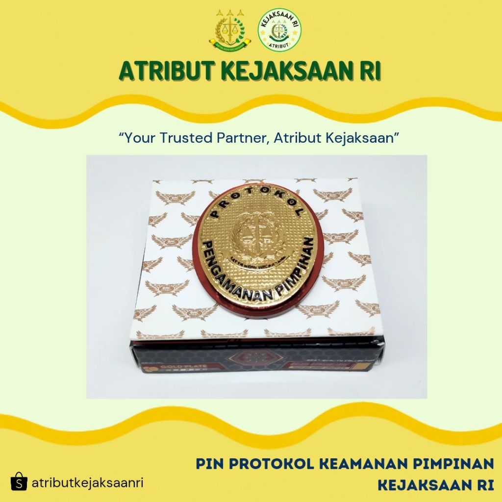 ATRIBUT KEJAKSAAN RI - PIN PROTOKOL PENGAMANAN AJUDAN PIMPINAN TERBARU KEJAKSAAN RI