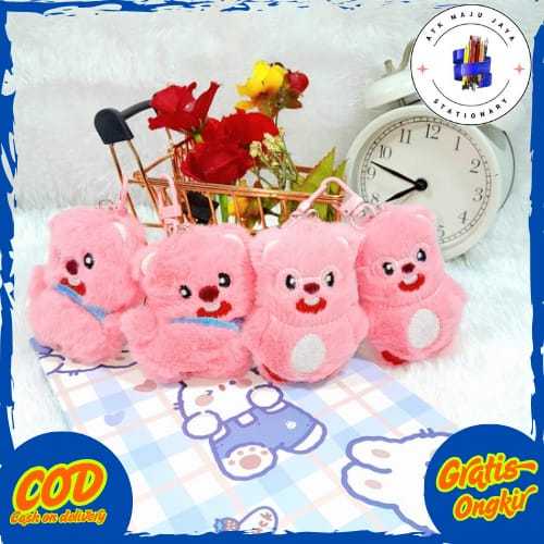Gantungan Kunci Bag Charm Loopy Fullbody Pink Unik Lucu Ready 2 Variant Model / Gantungan Kunci Bone