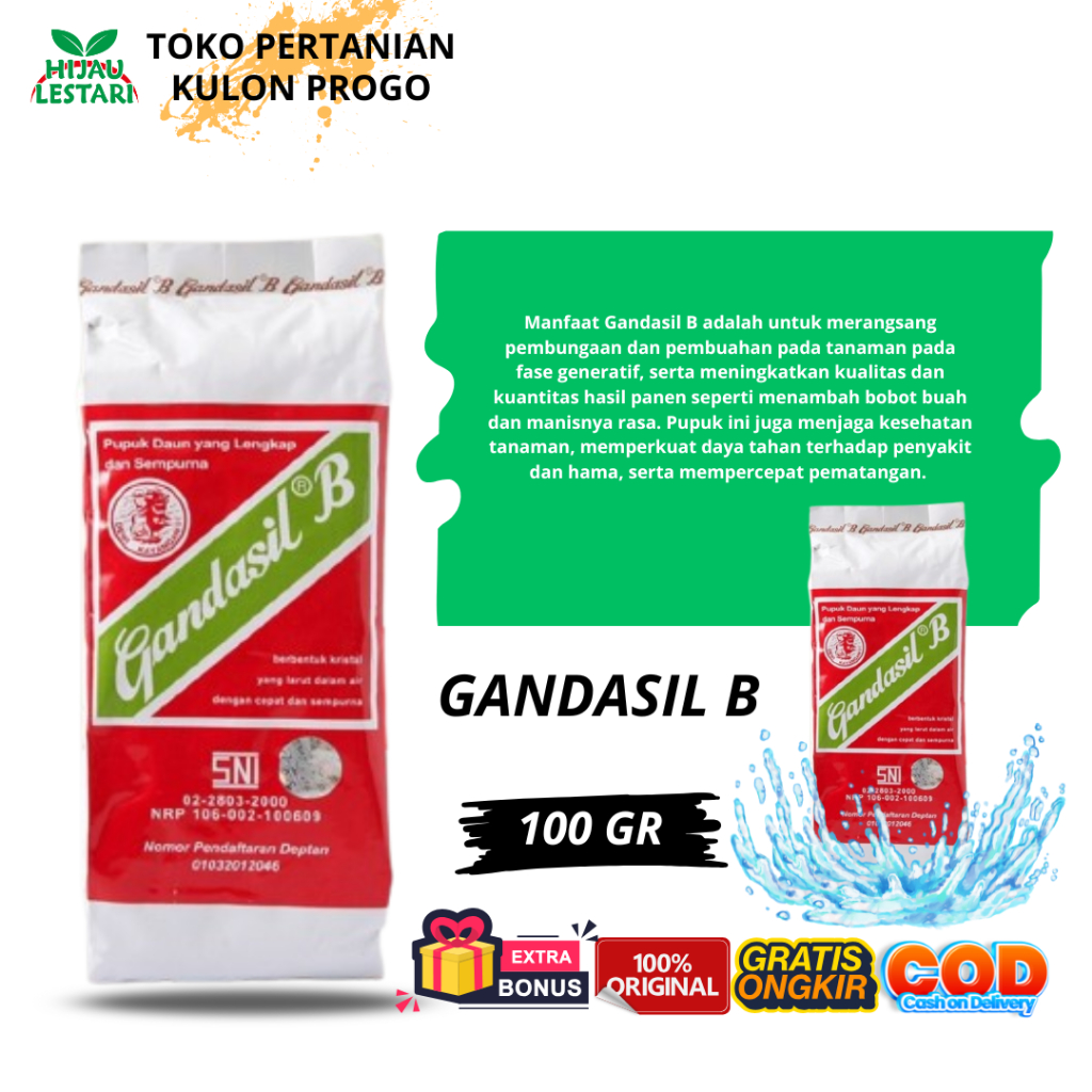 Gandasil B pupuk NPK (Nitrogen, Fosfor, Kalium)