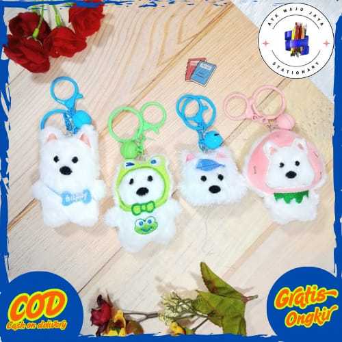 Gantungan Kunci Bag Charm Bernard Bear Custom Unik Lucu Ready 4 Variant Model / Gantungan Kunci Bone