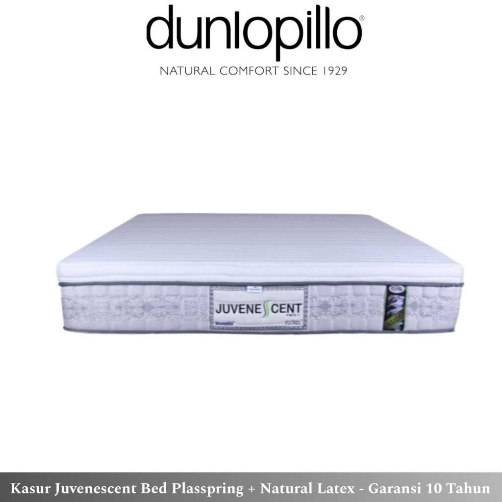Dunlopillo Kasur Juvenescent Bed Plasspring + Natural Latex Tebal 28cm Ukuran 180x200 - Hanya kasur 