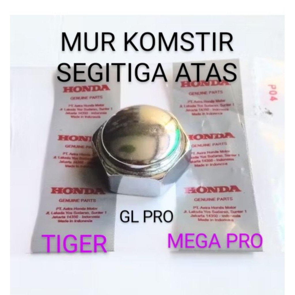 Mur baut tutup komstir segitiga atas Honda Megapro Tiger Gl Pro.original