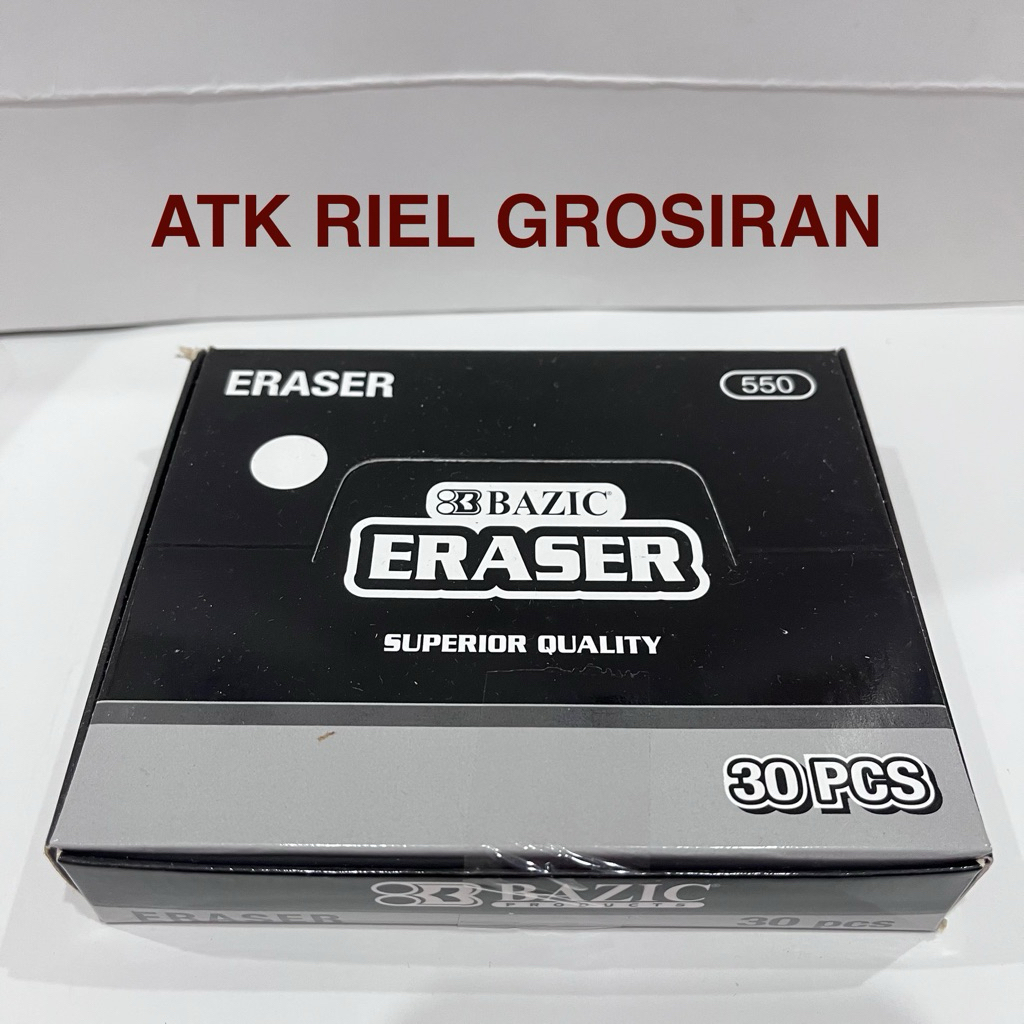 

PENGHAPUS PENSIL ERASER / STIP BAZIC 550 HITAM 1KOTAK ISI 30PC