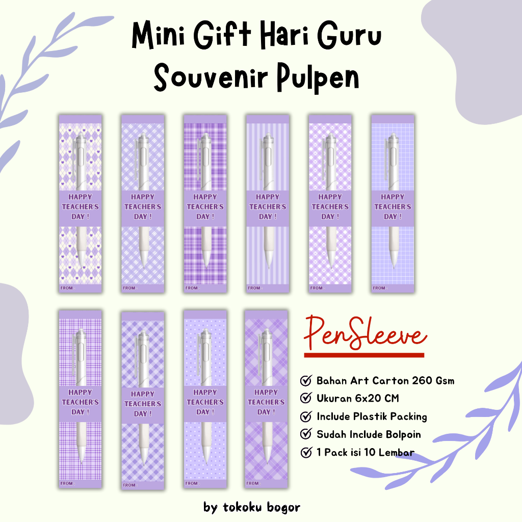 

(10 Pcs) Mini Gift Kado Hari Guru Mini Hampers Pulpen Gift Hari Guru Gift Teacher Day Pensleeve Hari Guru