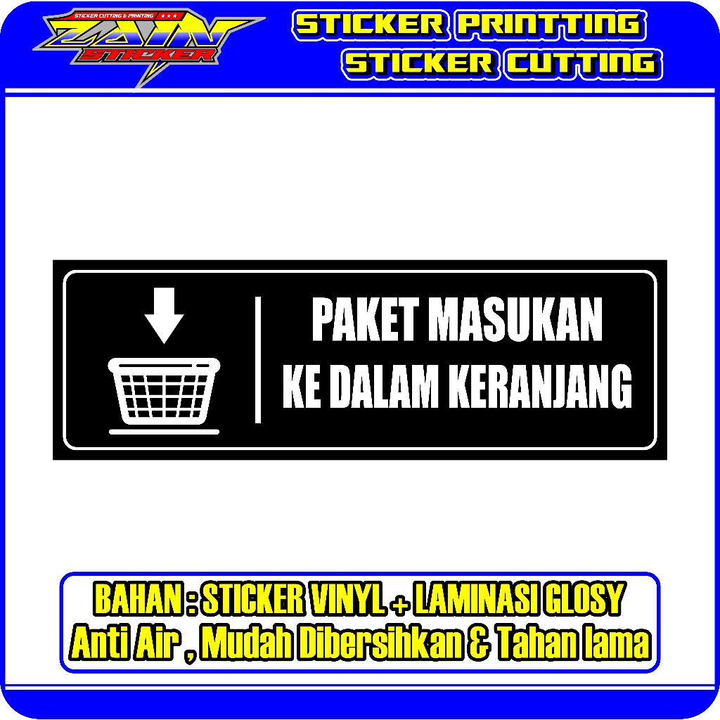 

Stiker vinyl anti air PAKET MASUKKAN KE DALAM KERANJANG laminasi glossy