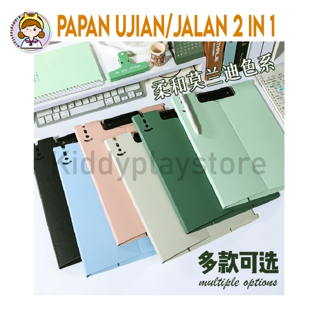 

Papan Ujian Slim Ukuran A4 2 in 1 Clipboard Aesthetic / Papan Jalan Map Buka Tutup Super Tipis