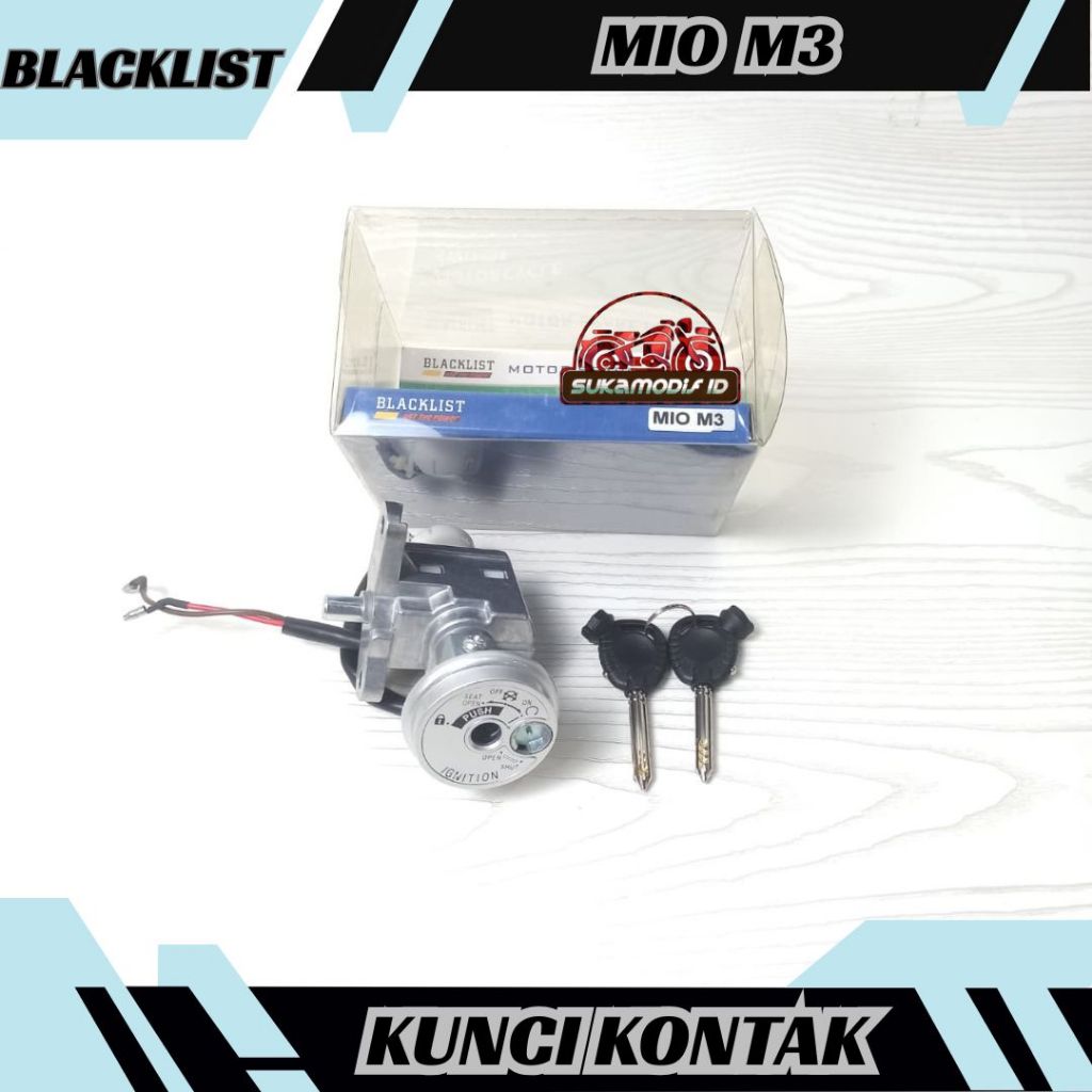 Kunci Kontak Motor Anti Maling Blacklist NMAX,MIO M3,SCOOPY,AEROX,JUPITER MX,BEAT NEW FI 2013,DLL