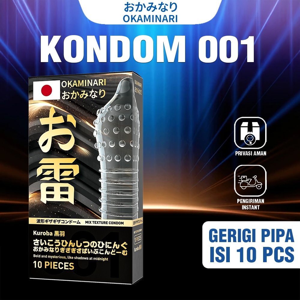 Kondom Okaminari 001 Jepang Bergerigi Fast Climax - Privasi Aman