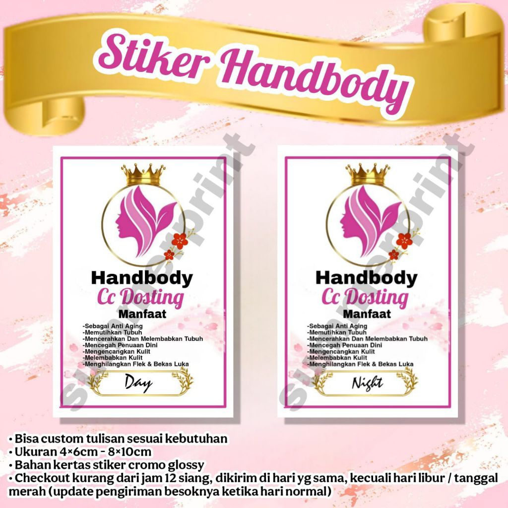 

STIKER HANDBODY LOTION BISA CUSTOM TULISAN