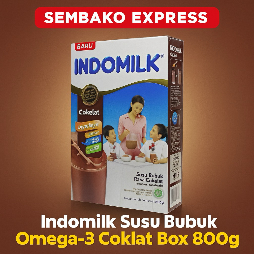 Indomilk Susu Bubuk Coklat Omega-3 800g