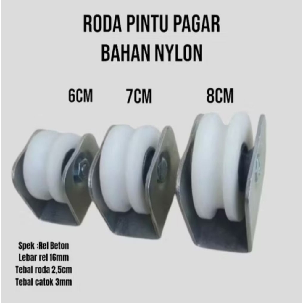 MURMER RODA GERBANG NYLON | RODA GERBANG BAWAH NYLON