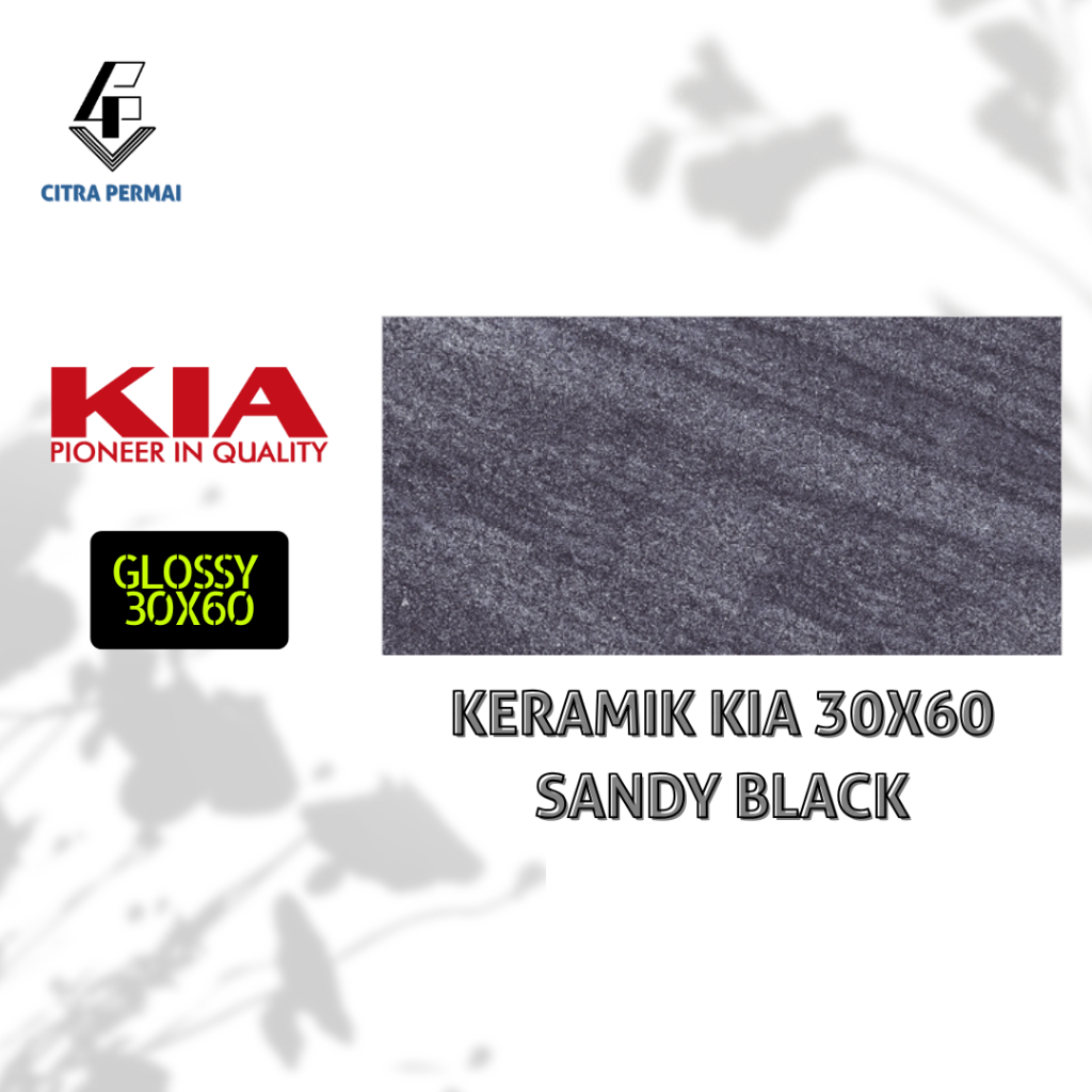 KERAMIK KIA 30X60 SANDY BLACK (GLOSSY) / KERAMIK KIA / KERAMIK DINDING / KERAMIK MURAH / KERAMIK DAP