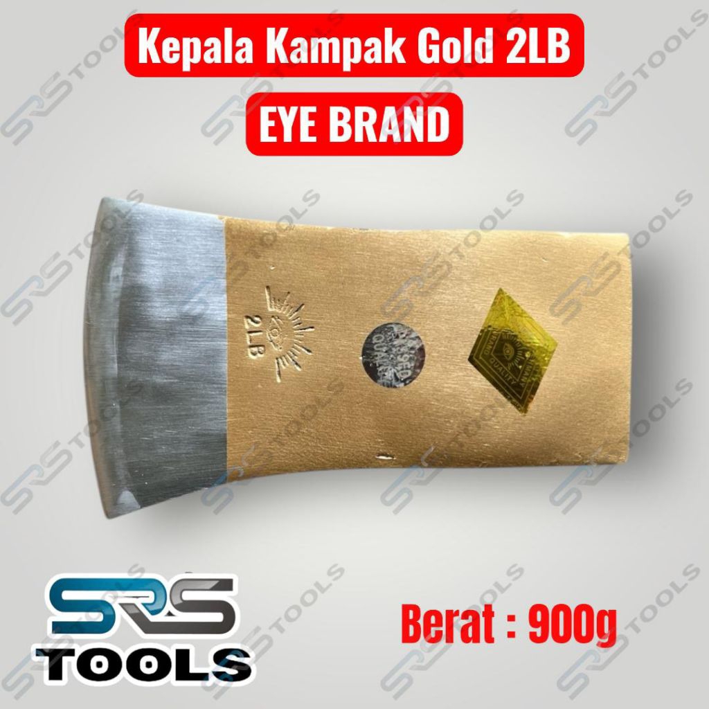EYE BRAND Kepala Kampak Mas 2 Lb / Mata Kampak Tukang Potong Belah Kayu 2Lbs Cap Mata Tanpa Gagang