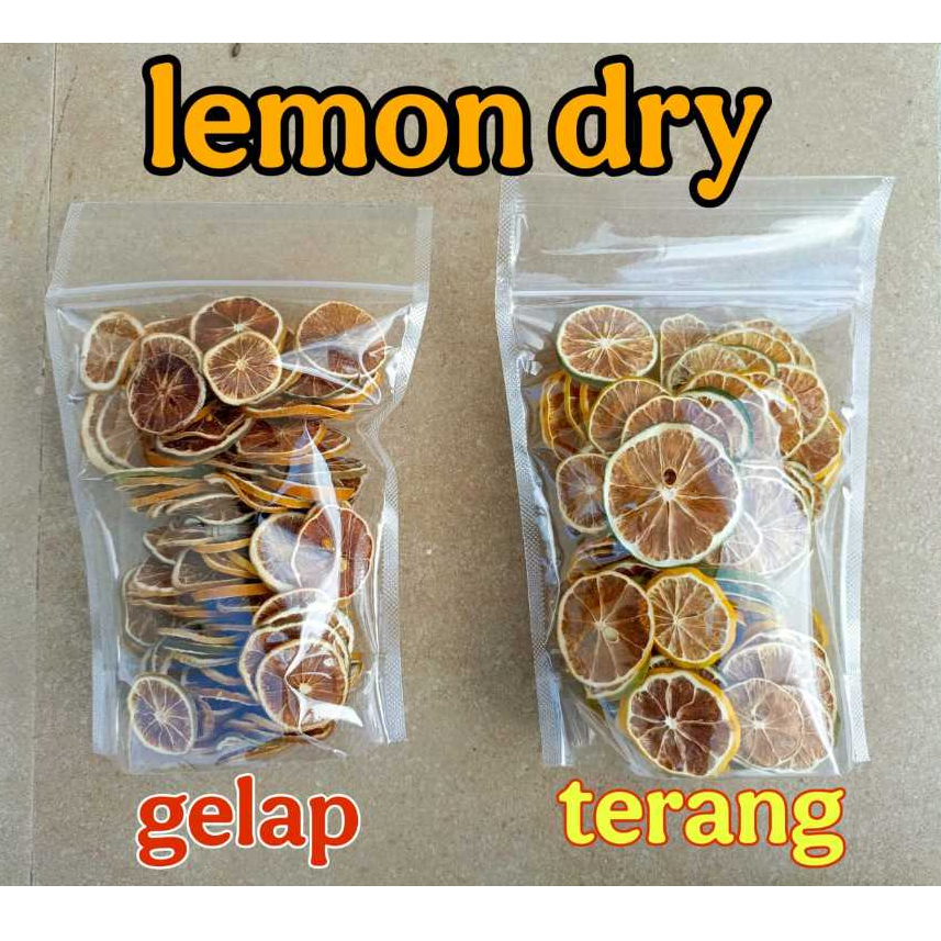 

Lemon Dry / Dried Lemon / Lemon Kering iris Tipis 100 gr 100gram 100gr