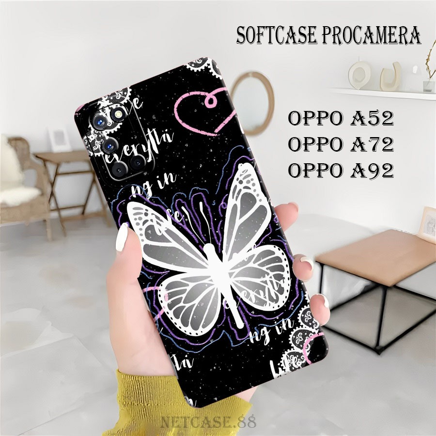 Silikon Hp Oppo a52 - Oppo A72 - Oppo A92 - Cassing Procamera Lentur Fashion Case Silikon Tpu Motif 
