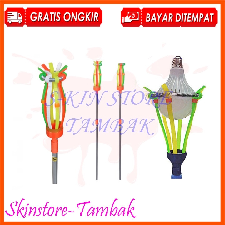 Tongkat Lampu stik alat pelepas atau pengganti bohlam lampu diatas plafon yang tinggi
