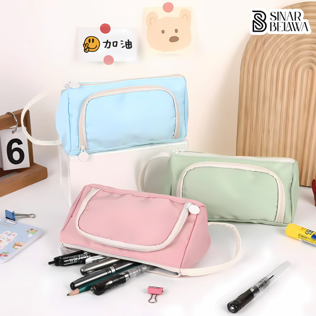 

Tempat Pensil Multi Layer Pencil Case Pouch Stationery