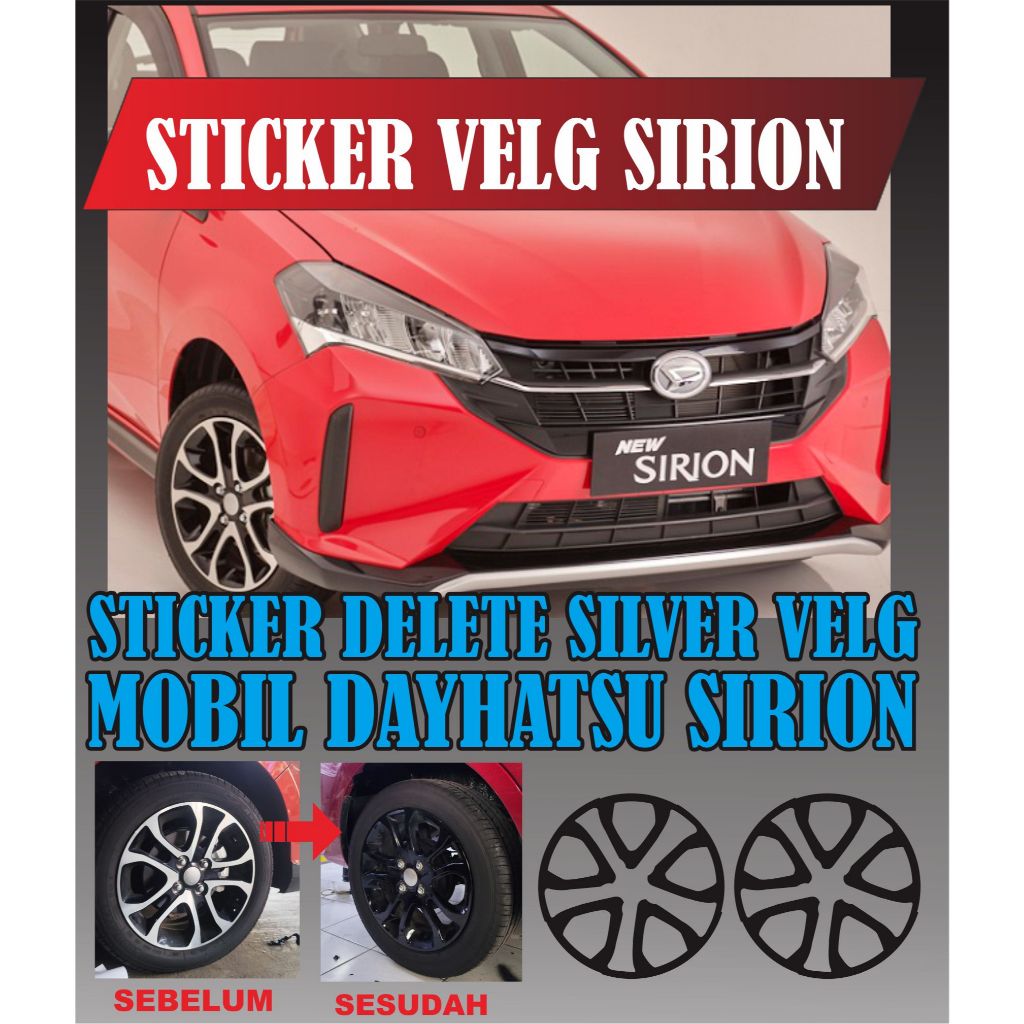 STICKER VELG MOBIL, STICKER DELETE SILVER VELG MOBIL, STICKER VELG MOBIL SIRION