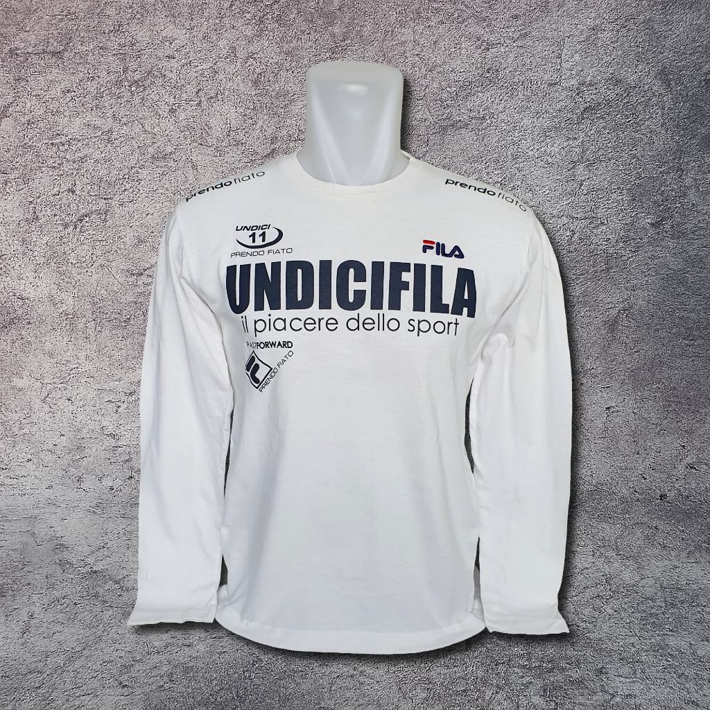 Baju Kaos Sweater FILA - Size S / Lebar 48 cm - Original - Second