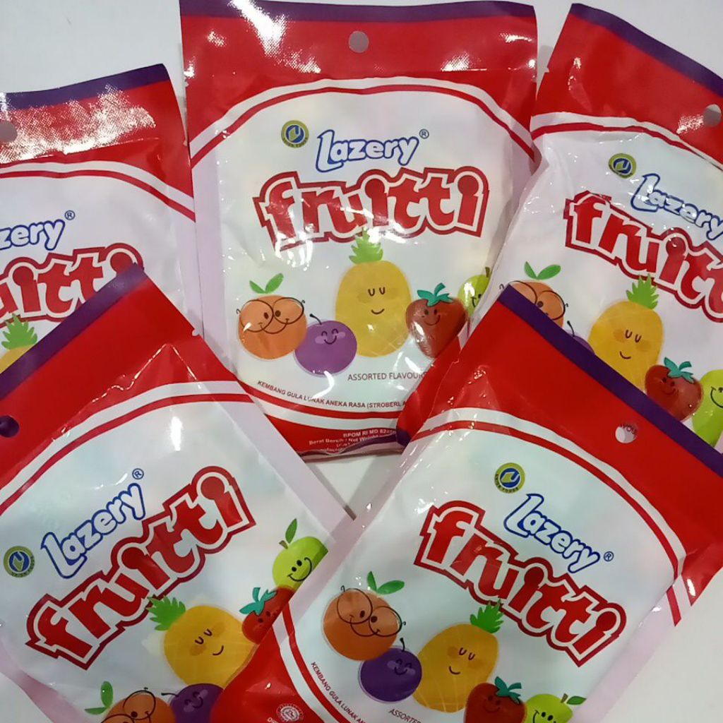 

Lazery Fruitti Permen lunak aneka rasa(isi 25pcs) @2,7 grm