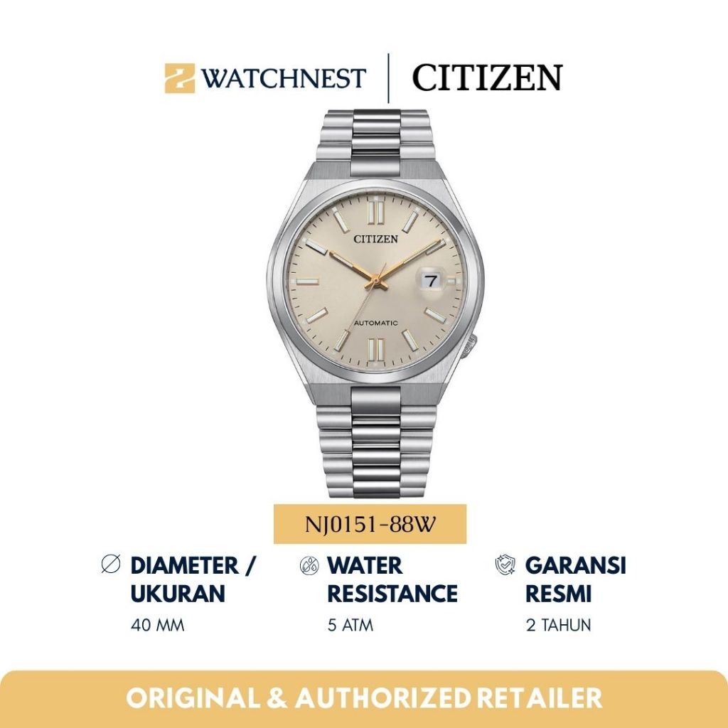 Jam Tangan Pria CITIZEN 'TSUYOSA' NJ0151-88W Original Garansi Resmi 2 Tahun