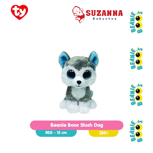 TY Beanie Boos Slush Dog -- Boneka Anjing (Regular)