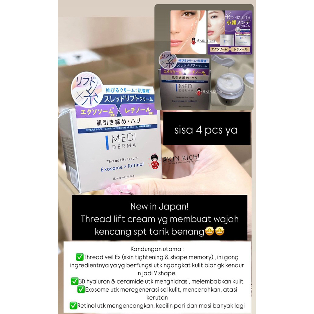 Thread lift cream Japan Mediderma